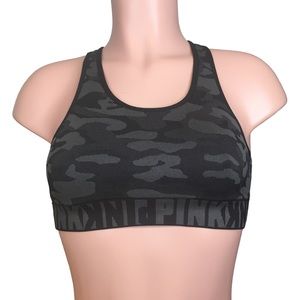 NWOT PINK Victoria’s Secret Cool & Comfy Camo Racerback Bralette XS